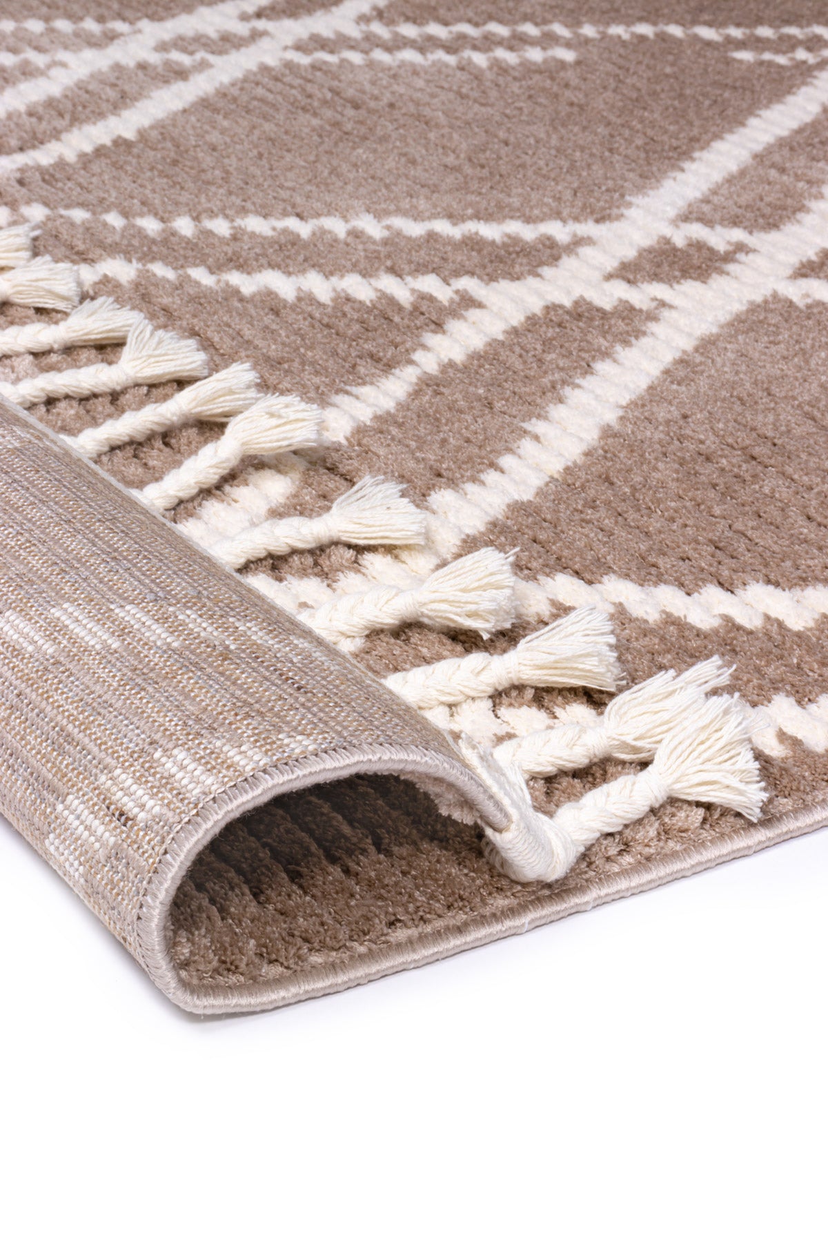 Cool CL 04 Beige Scandinavian Plush Textured Machine Rug