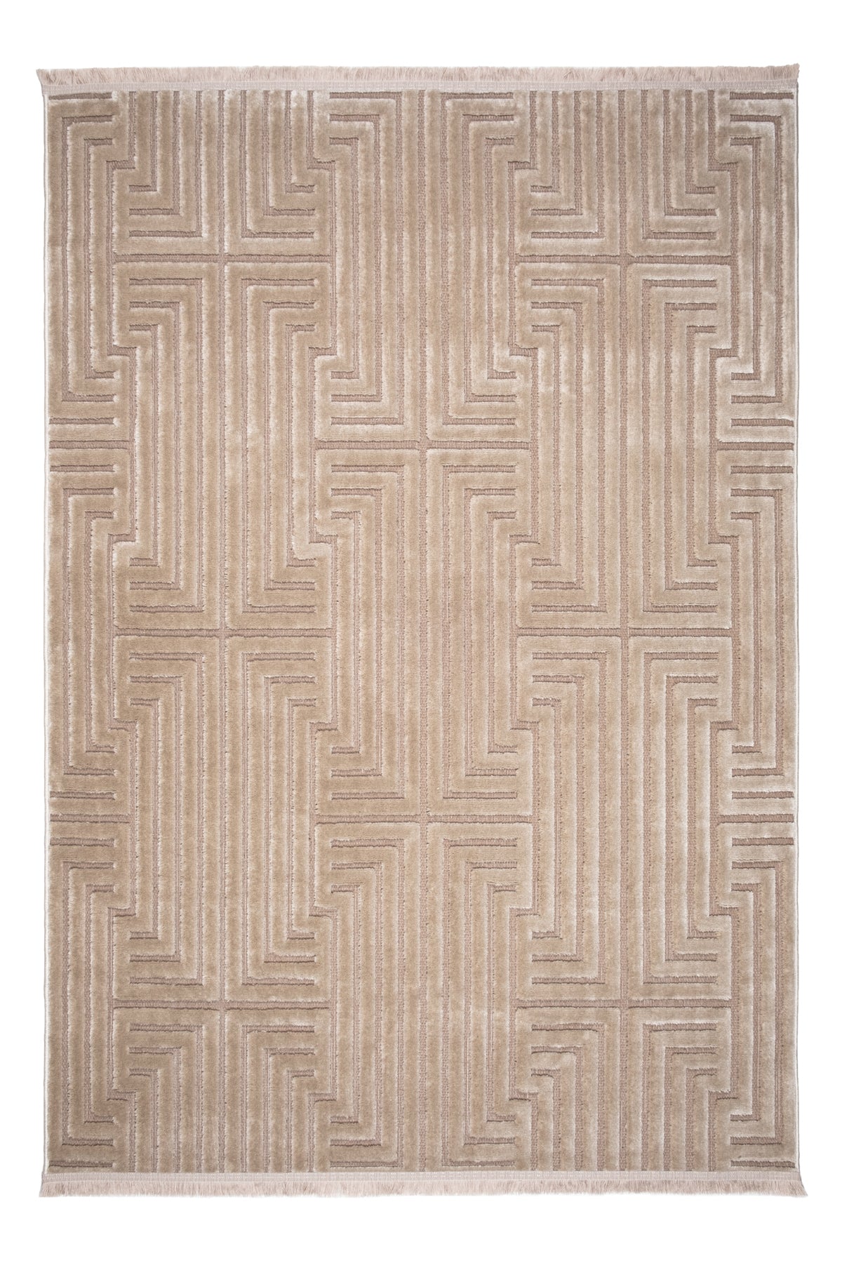 Pier PR03 Beige Scandinavian Patterned Modern Living Room Carpet