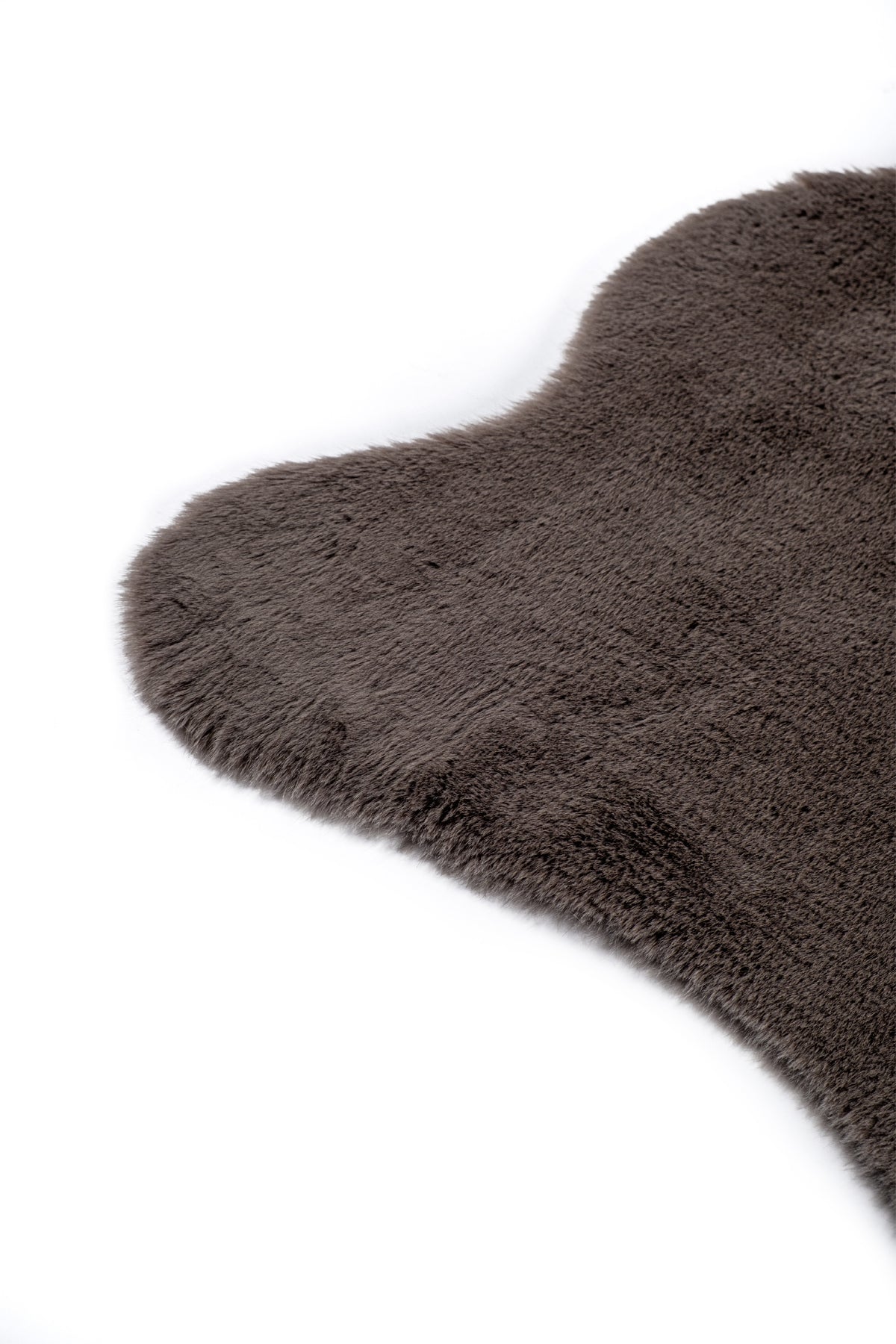 Bunny BN01 Anthracite Rabbit Fur Soft Plush Rug