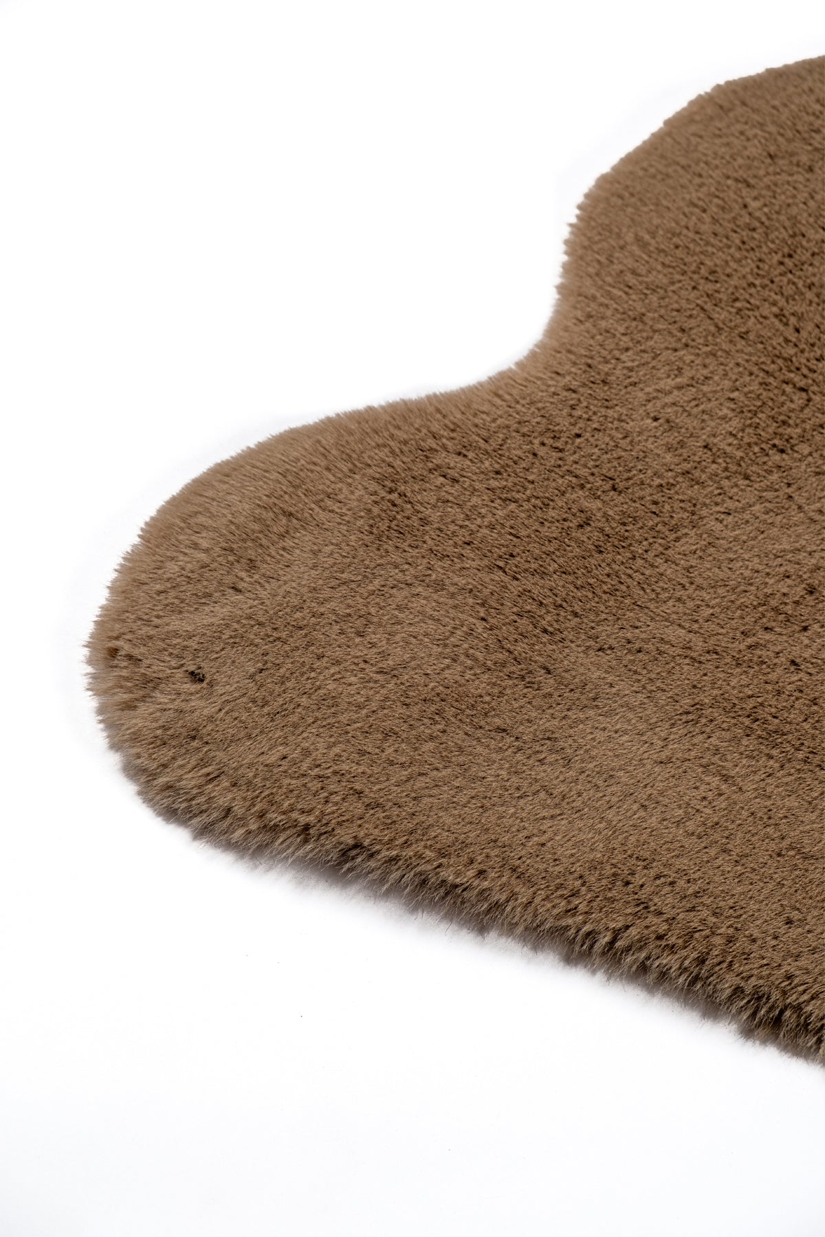 Bunny BN01 Beige Rabbit Fur Soft Plush Rug