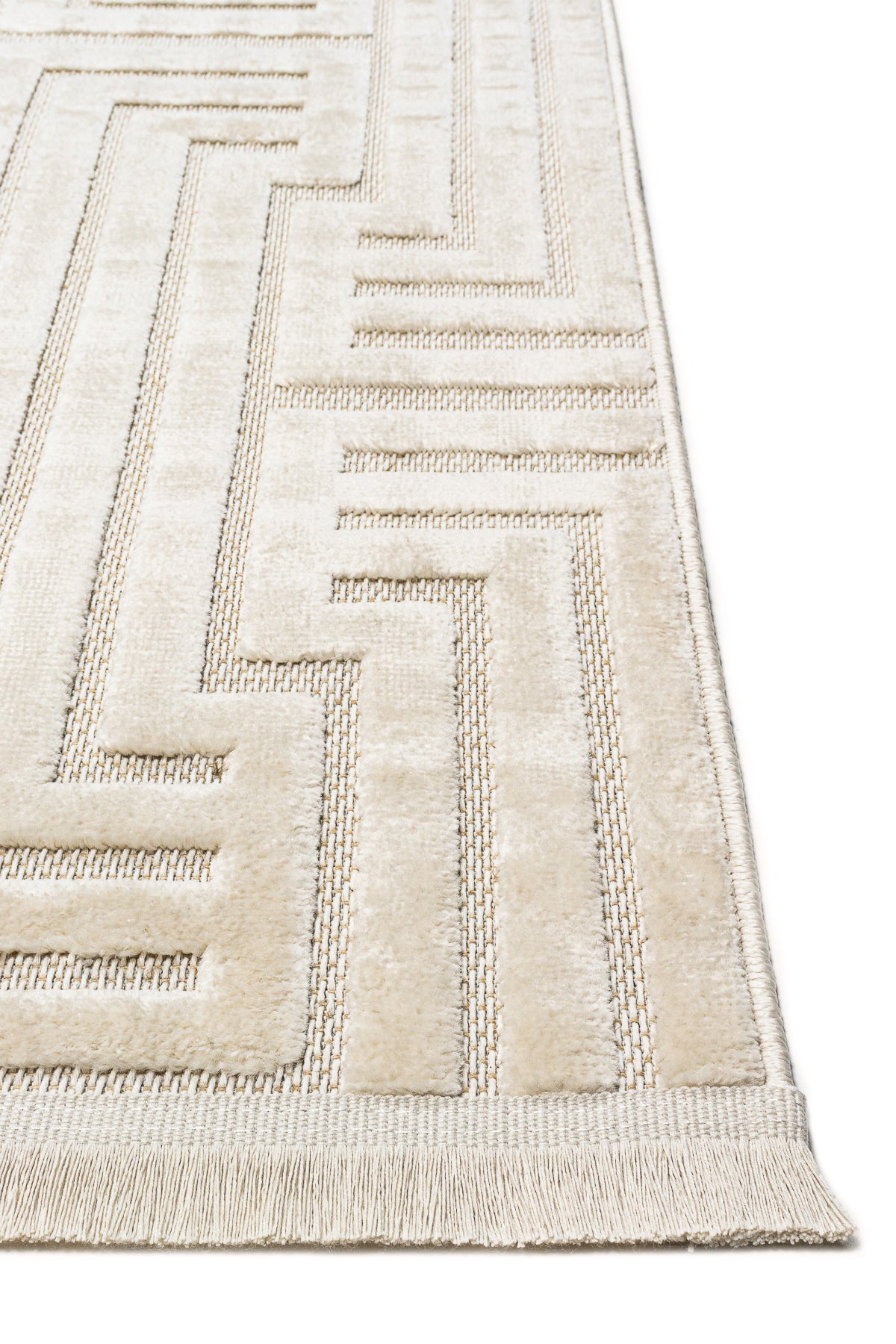 Pier PR01 Cream Scandinavian Patterned Modern Living Room Carpet