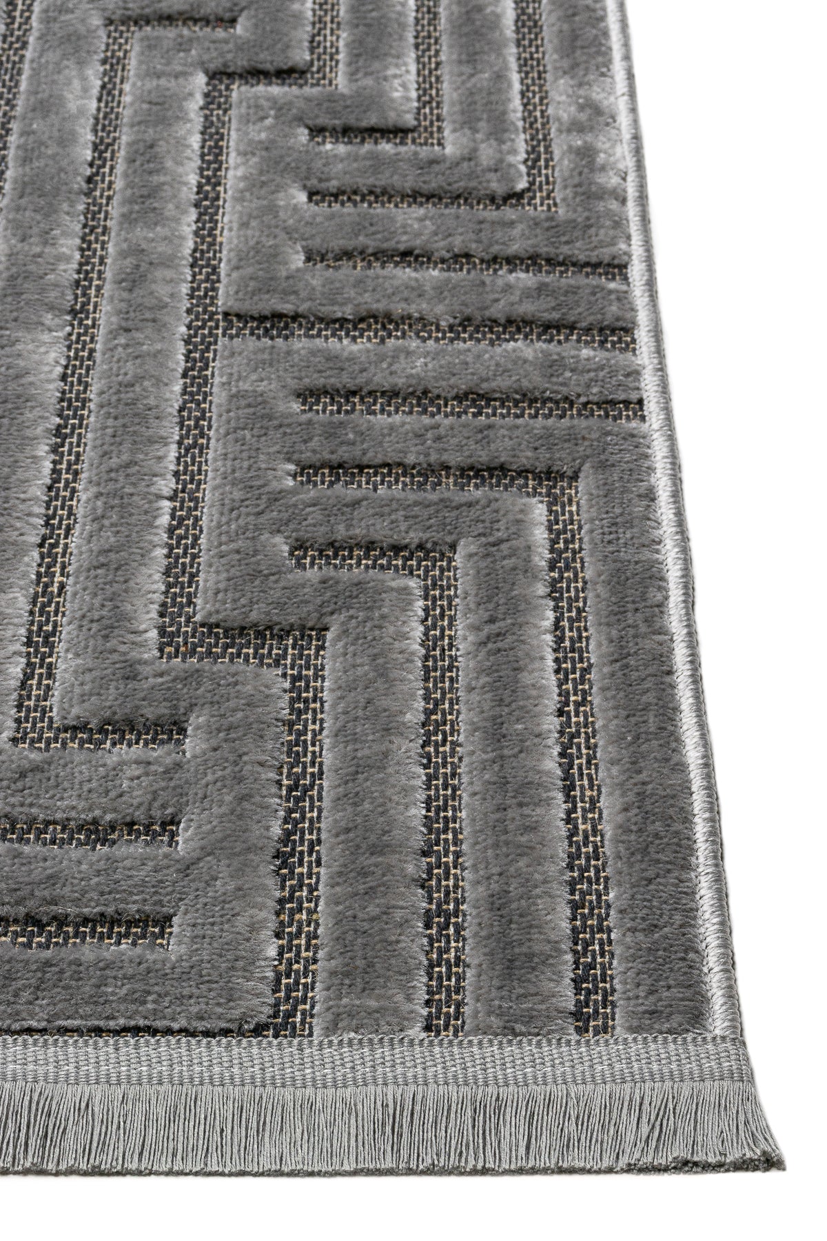 Pier PR02 Gray Scandinavian Patterned Modern Living Room Carpet